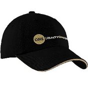 Sandwich Bill Cap with Striped Closure